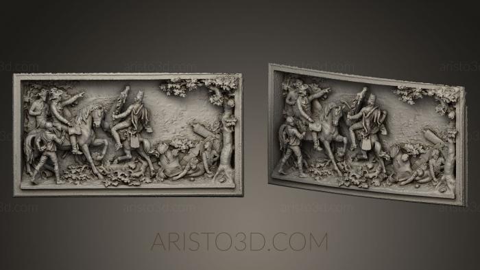 High reliefs and bas-reliefs, historical and religious (GRLFH_0231) 3D model for CNC machine